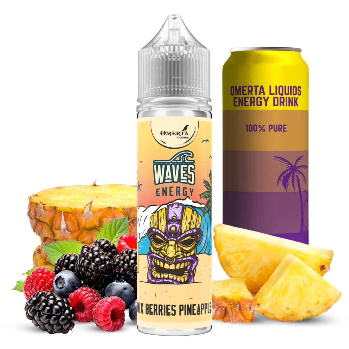 WAVES ENERGY MIX BERRIES PINEAPPLE 60ML 1