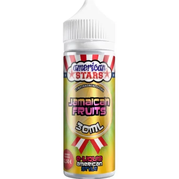 American Stars Jamaican Fruits 30ml/120ml (Ανανάς, Ροδάκινο & Αμαρέτο) (Flavour Shots)