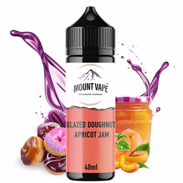 Mount Vape Glazed Doughnut Apricot Jam 40ml/120ml (Ντόνατ, Ζάχαρη, Μαρμελάδα & Βερίκοκο) (Flavour Shots)