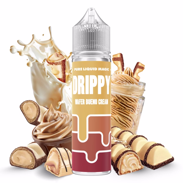 Drippy Wafer Bueno Cream 20ml/60ml (Γκοφρέτα, Λευκή Σοκολάτα & Κρέμα) (Flavour Shots)