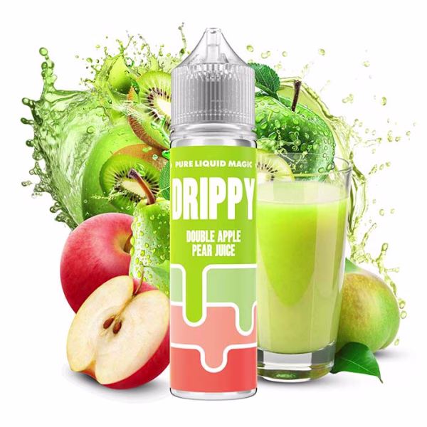 Drippy Double Apple Peach Juice (Χυμός, Μήλο, Αχλάδι & Ακτινίδιο) (Flavour Shots)