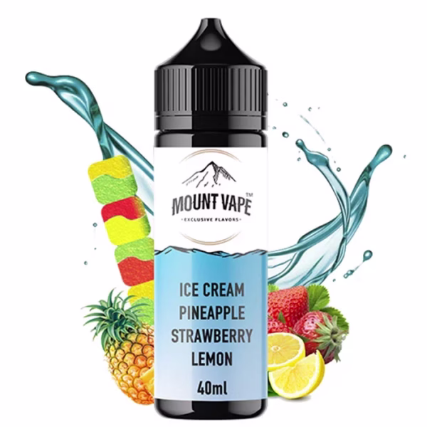 Mount Vape Ice Cream Pineapple Strawberry Lemon 40ml/120ml (Παγωτό, Ανανάς, Φράουλα & Λεμόνι) (Flavour Shots)