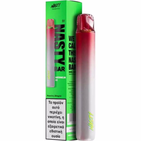 Nasty bar DX2 Watermelon Ice 20mg 2ml (Καρπούζι & Πάγος) (Disposable)
