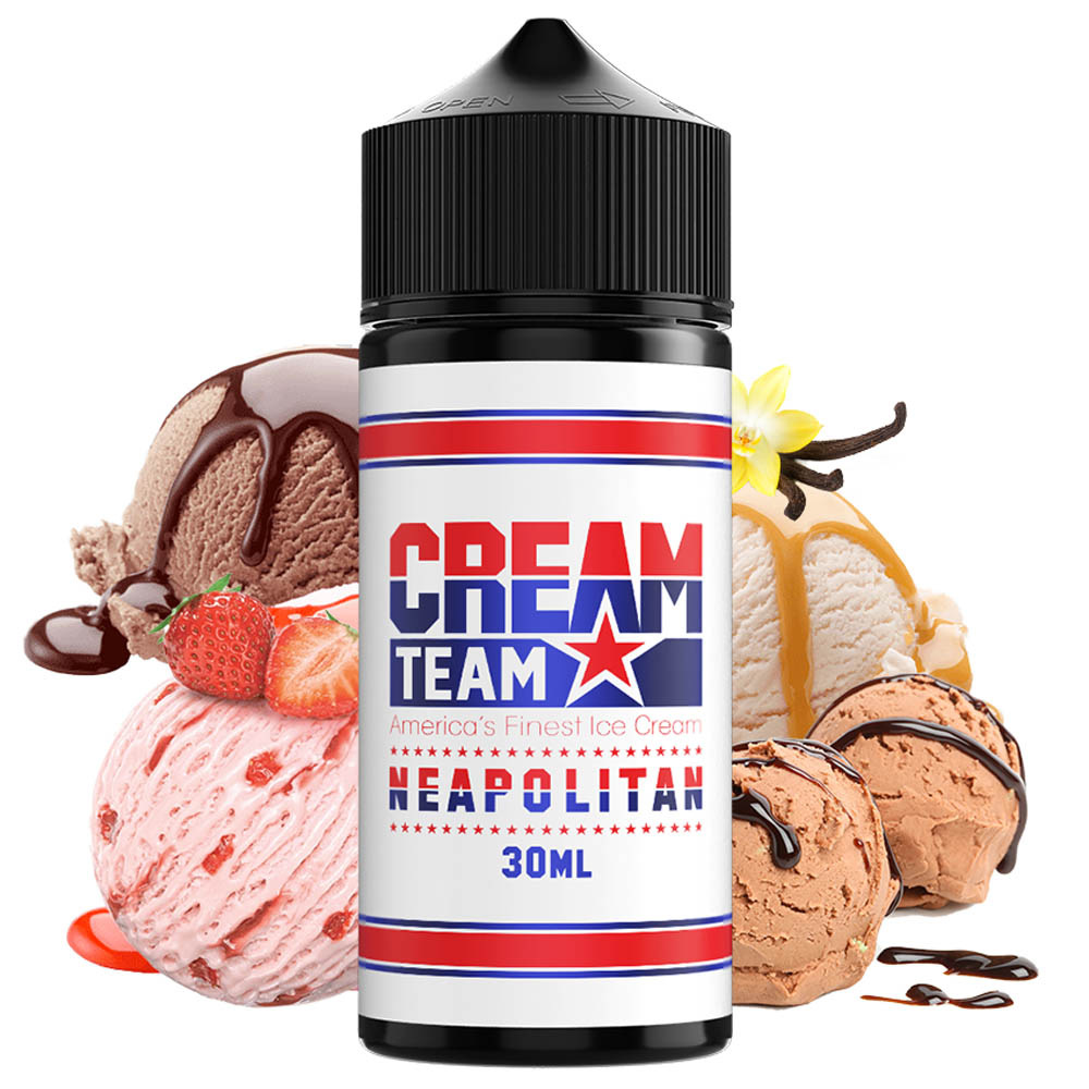 Kings_Crest_CREAM_TEAM_Neapolitan_30ml_Longfill_atmology Cream Team Neapolitan 30ml (120ml) – Kings Crest Flavorshots - Image 1