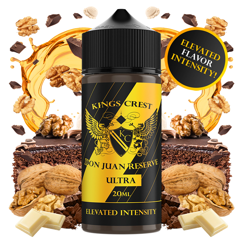 Kings_Crest_Don_Juan_Reserve_Ultra_20ml_Longfill_with_ingredients KINGS CREST DON JUAN RESERVE ULTRA 20ML/120ML - Image 1