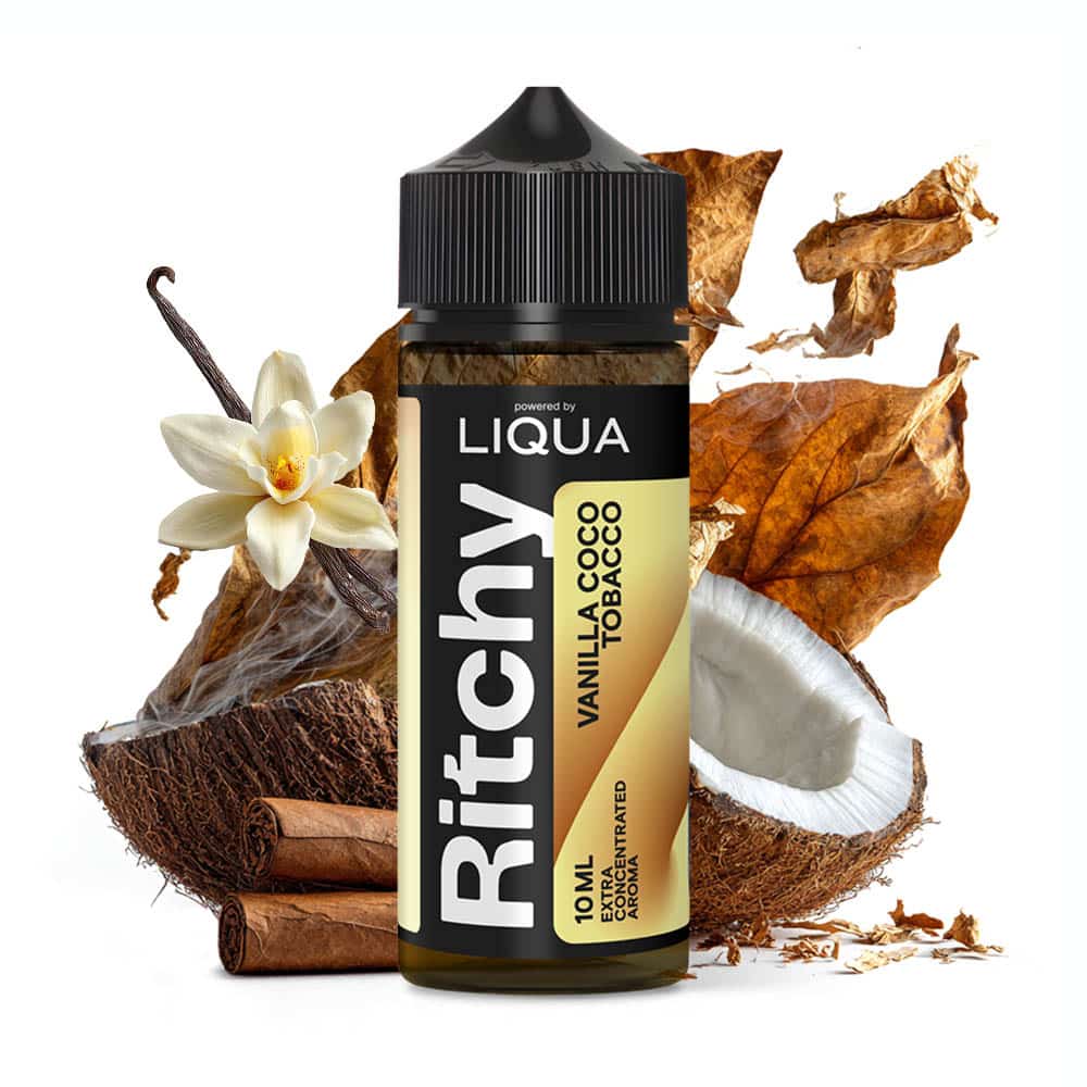 ritchy-vanilla-coco-tobacco-10ml-120ml-kapnos-vanilia-karyda-flavour-shots Ritchy Vanilla Coco Tobacco 10ml/120ml (Καπνός, Βανίλια & Καρύδα) - Image 1