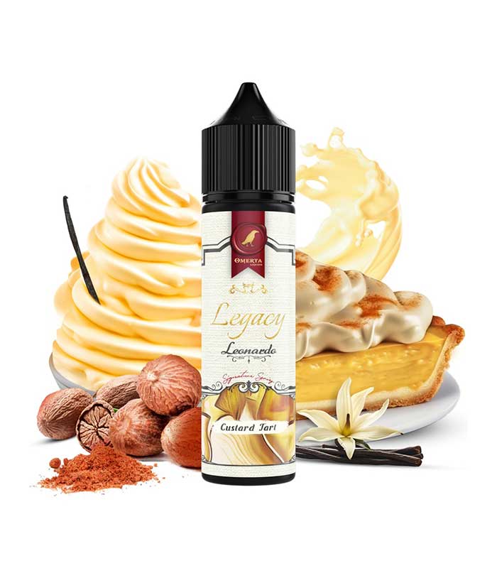 omerta-legacy-series-leonardo-10ml-60ml-tarta-krema-kastarnt-moschokarydo-flavour-shots Omerta Legacy Series Leonardo 10ml/60ml (Τάρτα, Κρέμα Κάσταρντ & Μοσχοκάρυδο) (Flavour Shots) - Image 1