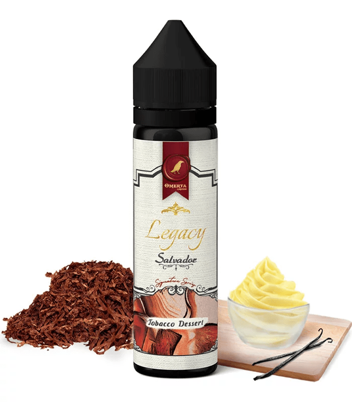 omerta-legacy-series-salvador-10-60ml-amerikanikos-kapnos-krema-zacharoplastikis-flavour-shots Omerta Legacy Series – Salvador 10/60ml (Αμερικάνικος Καπνός & Κρέμα Ζαχαροπλαστικής) (Flavour Shots) - Image 1